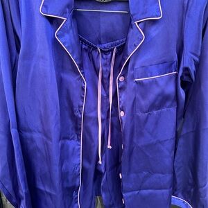 PINK K Pajama Set in Purple with Pink Accents